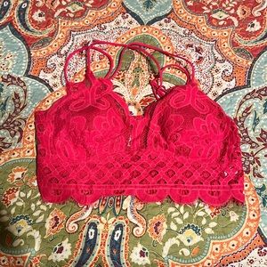 Zenana Hot Pink XL Lace Bra